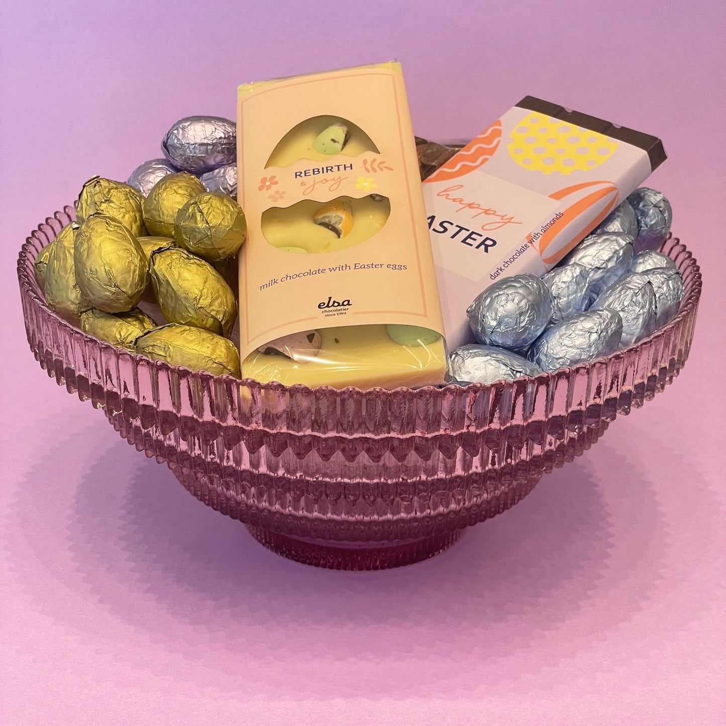 Easter Chocolate Glass Bowl