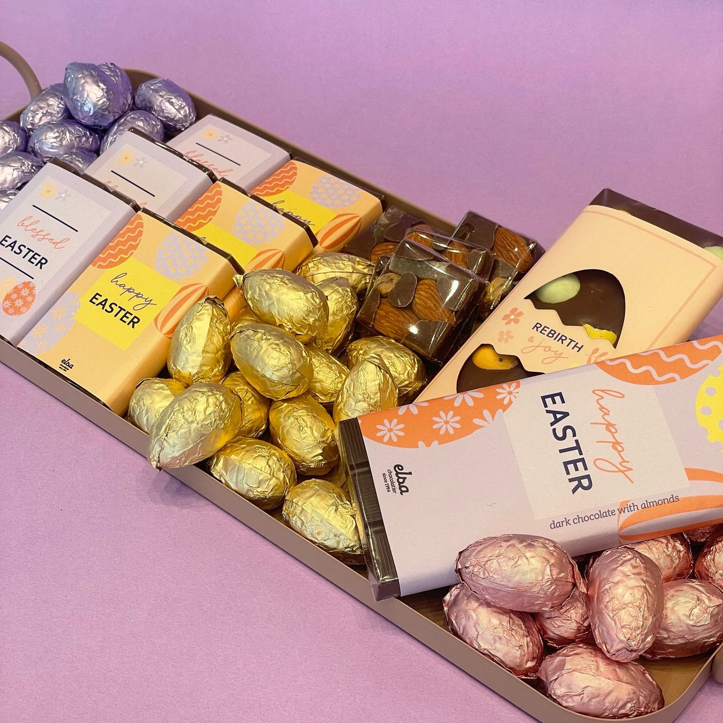 Colorful Easter Chocolate Tray
