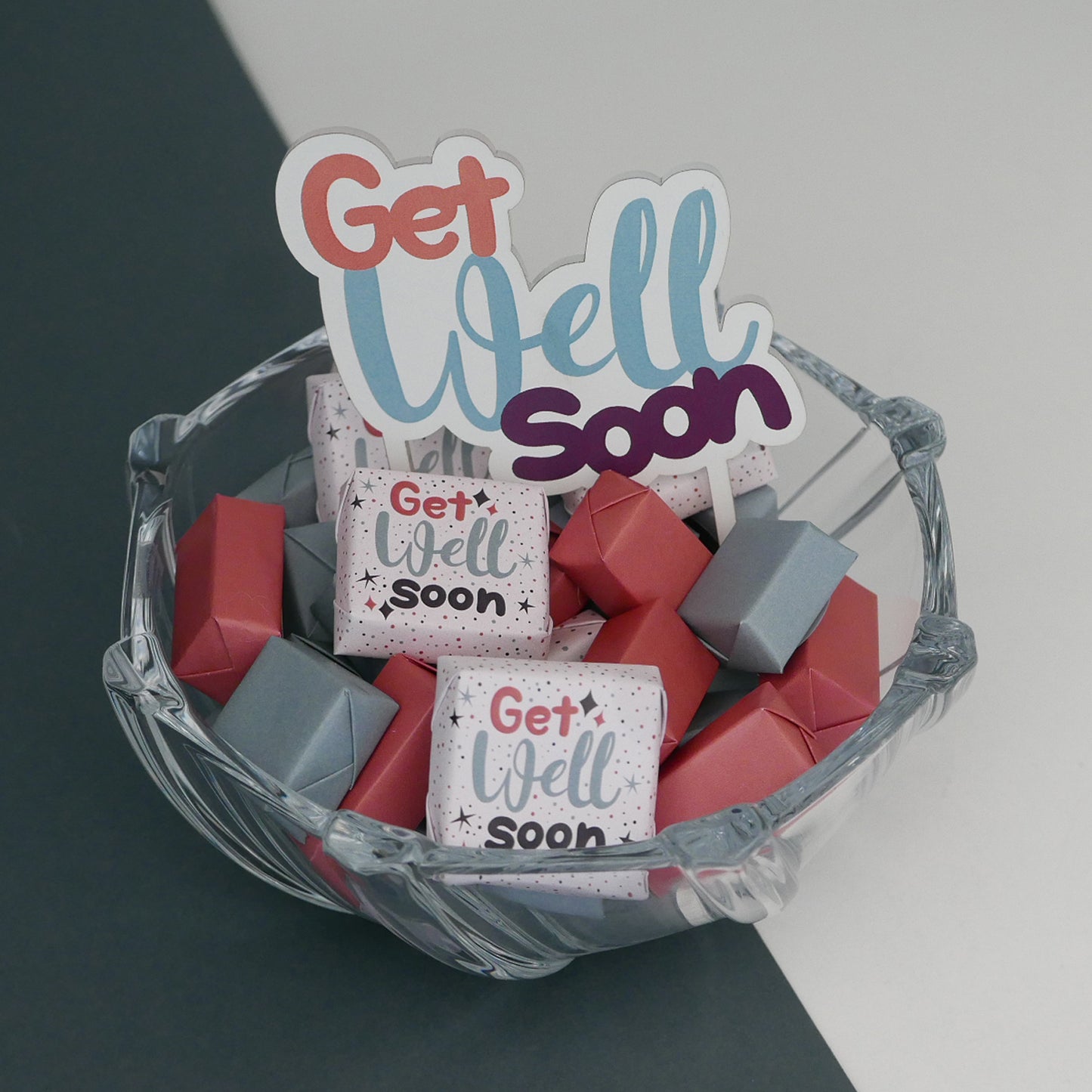 Get Well Soon - Chocolate Glass Bowl