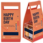 Birthday Plexi Bag shown from the front and side