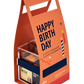 Birthday Plexi Bag angled view with clear chocolate box
