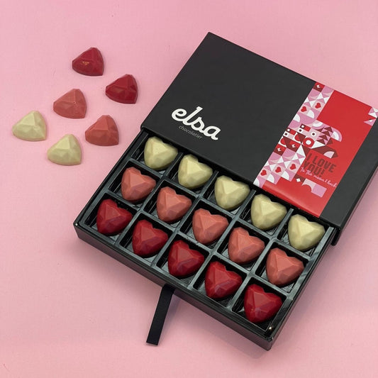 Love heart Valentine chocolate box