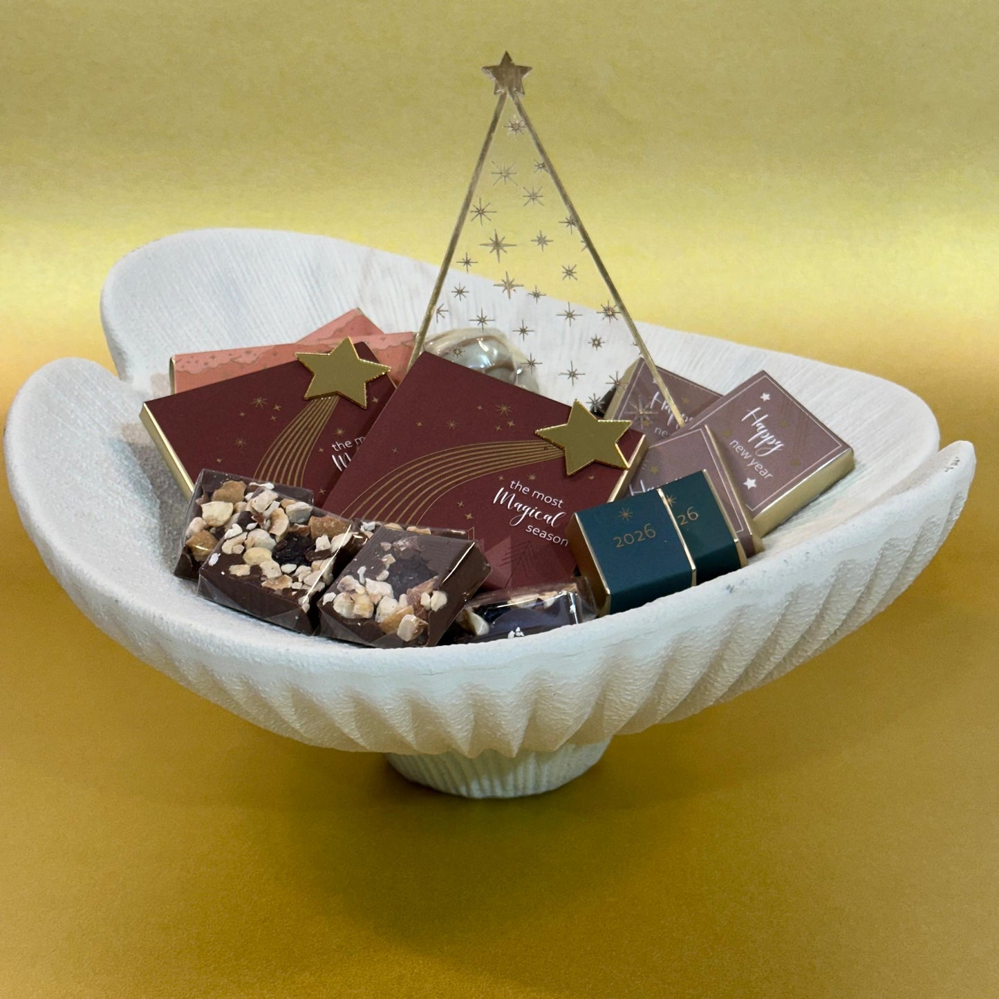 Shining White Leaf Bowl