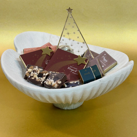 Shining White Leaf Bowl