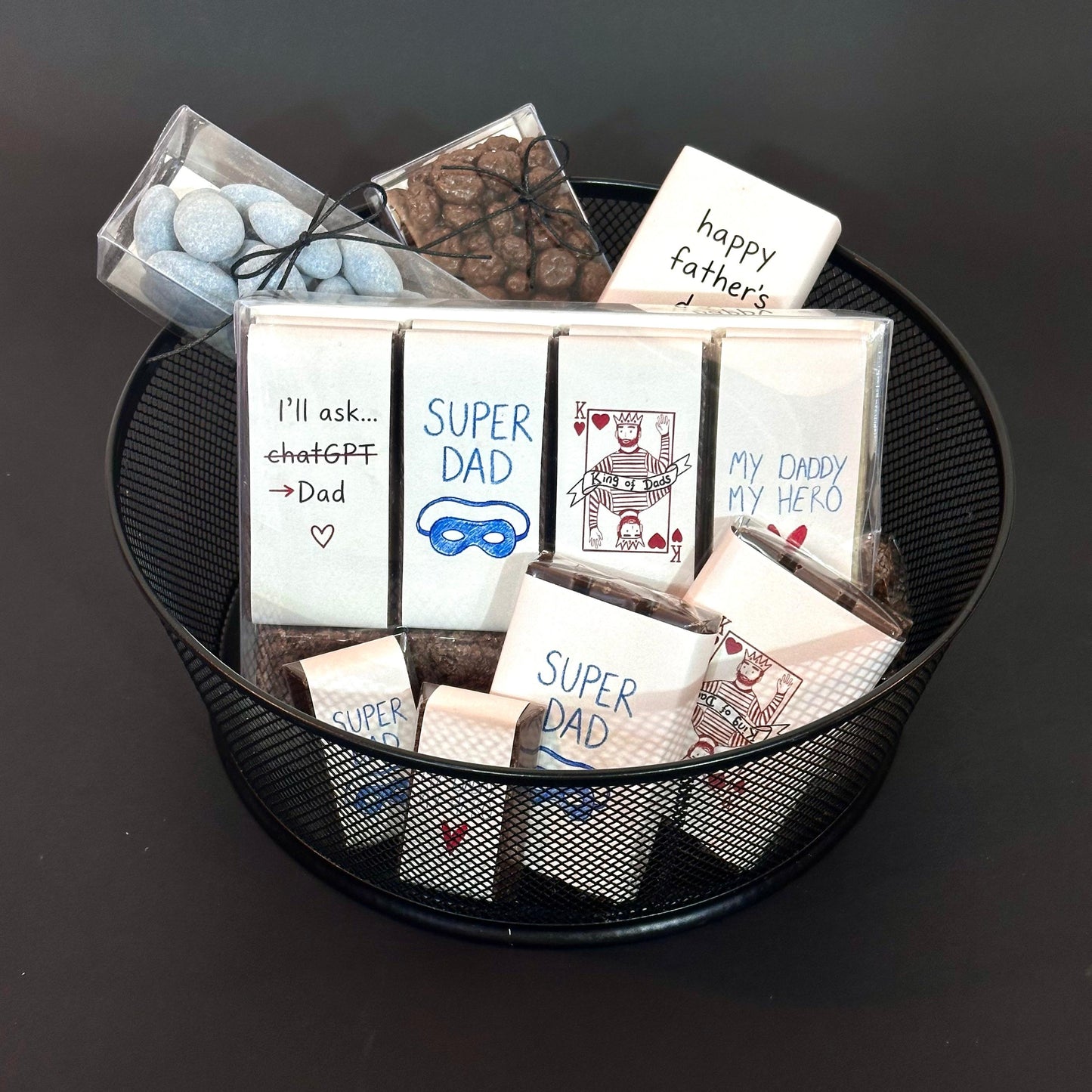 Father's Day Chocolate Metal Basket