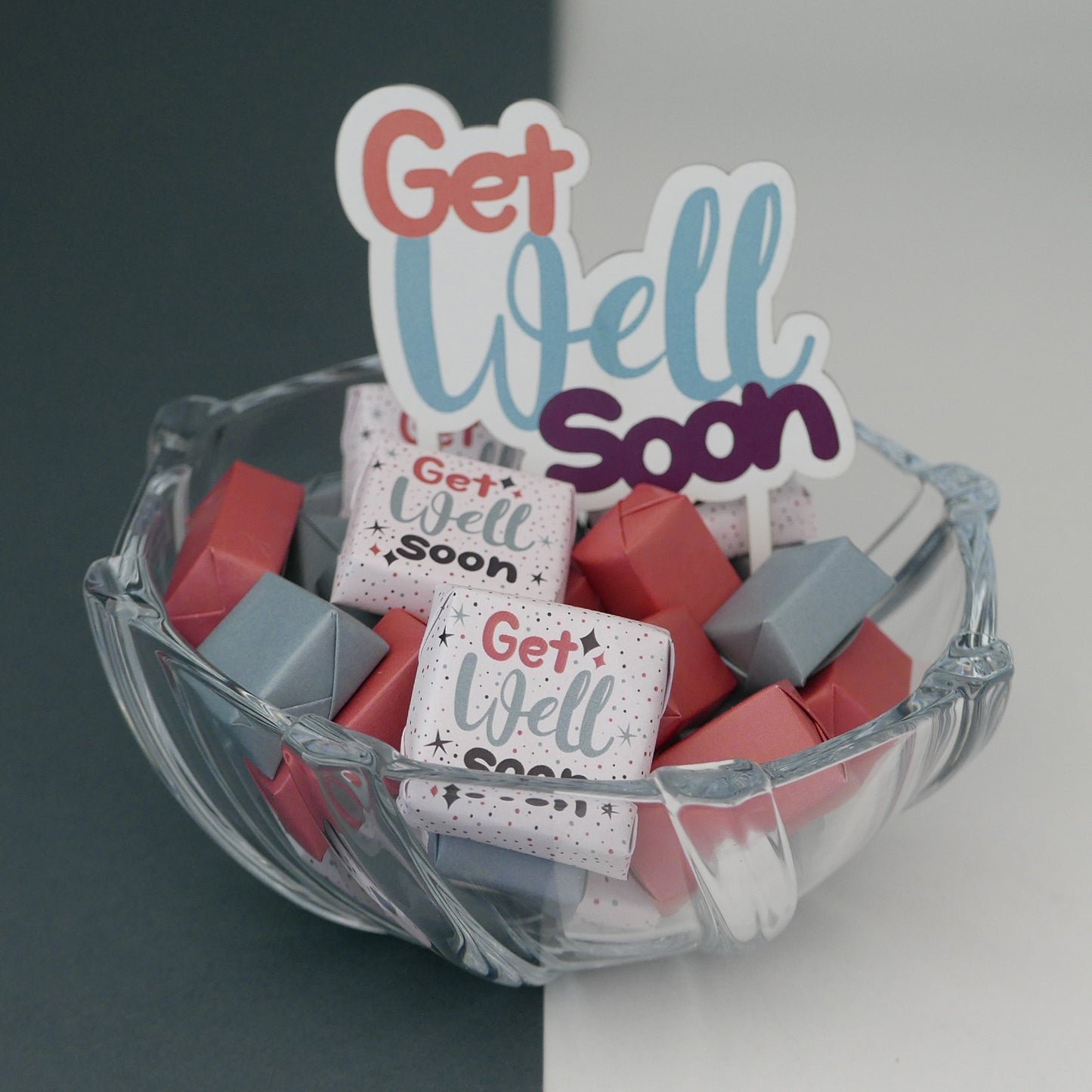Get Well Soon - Chocolate Glass Bowl